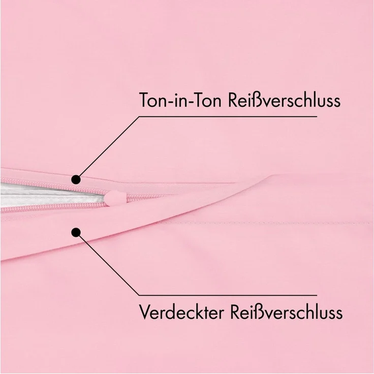 Jacobson Bettwäsche Set - 100% Baumwolle, Perkal, 2 teilig, Erhältlich in den Größen 135x200, 155x220, 200x200, 200x220, 240x220 – Bild 4
