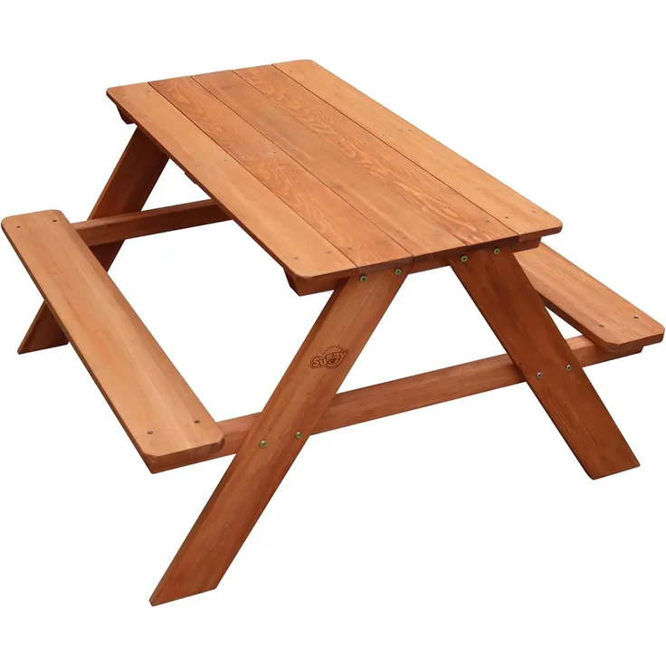 Sitzgruppe DAVE für Kinder, Holz, braun, Picknicktisch