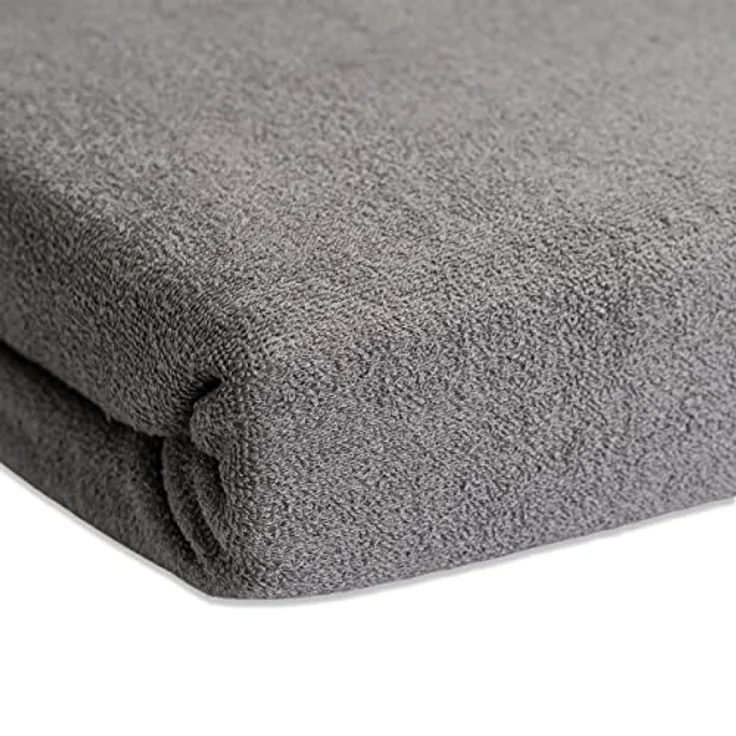 Hometex Premium Textiles Spannbettlaken aus Frottier Stoff bis 23 cm Steghöhe, Frottee, Gummizug: Rundumgummizug, Kuschelig warm und extra weich, ideal für die kalte Jahreszeit – Bild 5
