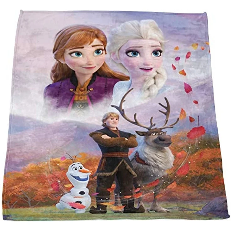 BERONAGE Tagesdecke Frozen Die Eiskönigin Decke Sky 130x170 cm Kuscheldecke Fleecedecke, passend zur Bettwäsche, ideal für Sofa, Couch, Bett, Auto, Camping – Bild 2