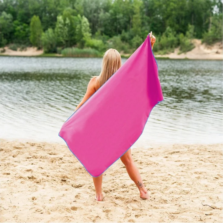 NILS Mikrofaserhandtuch schnelltrocknend 140 × 70 cm für Pool Camping Reise – Bild 2