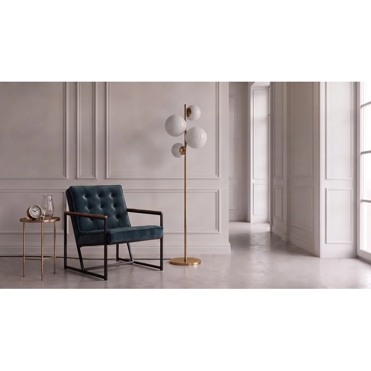 KAWOLA Stehlampe TROPEA 4-flammig Glas gold 162 x 33 x 20 cm – Bild 2