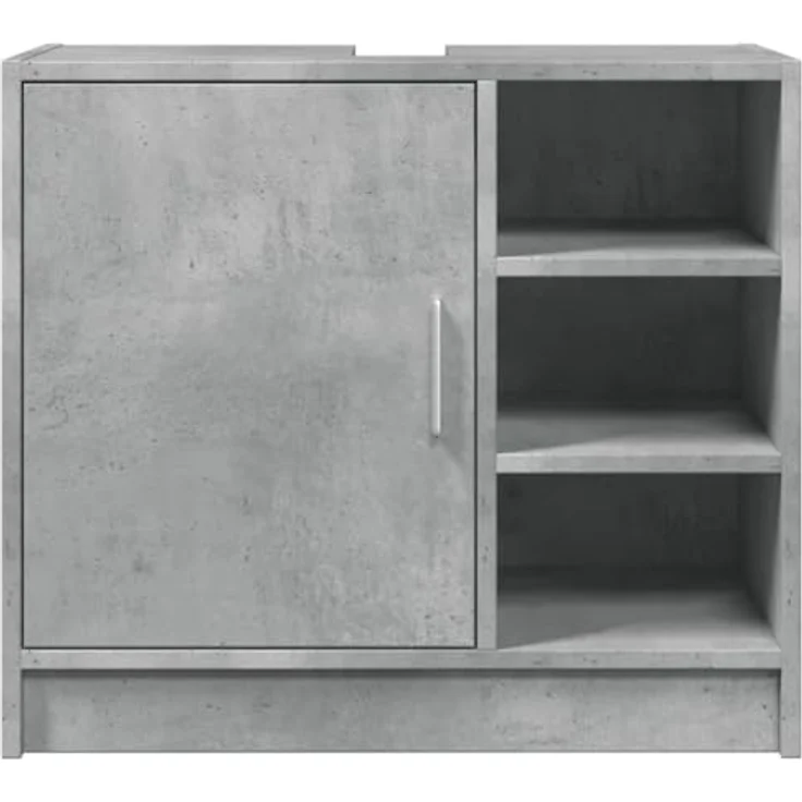 vidaXL Waschbeckenunterschrank Betongrau 63x29x55 cm Holzwerkstoff 848132 – Bild 7