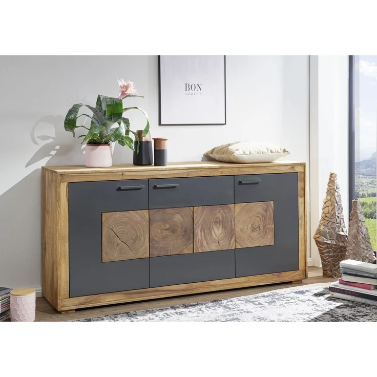 Sideboard Sheesham 170 x 40 x 82 gebeizt TURIN #09 – Bild 8