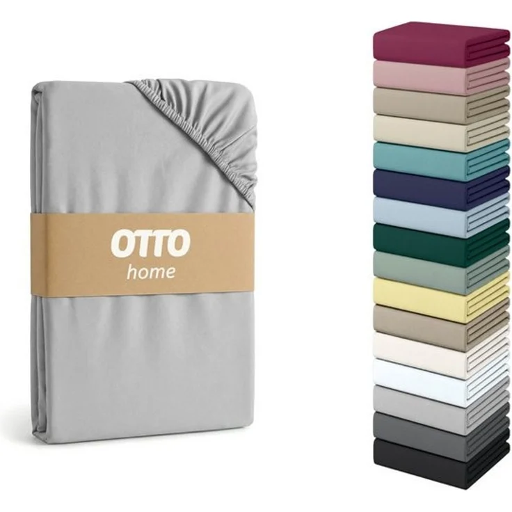 OTTO home Spannbettlaken Cremona, in PREMIUM Qualität aus 96% Baumwolle & 4% Elasthan, Single-Jersey, Gummizug: rundum, (1 Stück), Größe ab 90x200 cm, in 145g/m² sowie 180 g/m² erhältlich – Bild 4