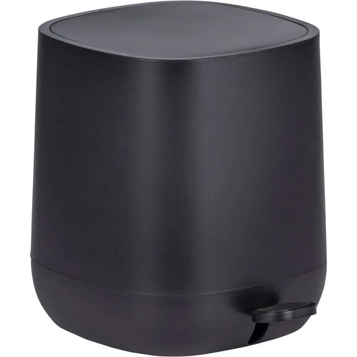 WENKO DAVOS Kosmetikeimer 6,5 Liter, Schwarz, mit Absenkautomatik