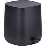 WENKO DAVOS Kosmetikeimer 6,5 Liter, Schwarz, mit Absenkautomatik