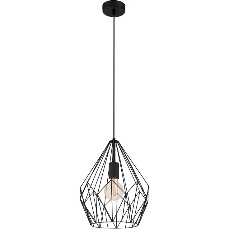Eglo 49257 Hängeleuchte CARLTON CARLTON Stahl schwarz E27 1X40W H:110cm Ø31cm dimmbar