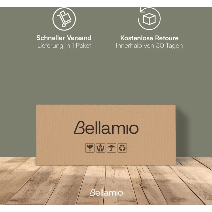 Bellamio 'Ceyhan' Schuhschrank mit 4 Klappen, schmales Schuhregal, weiß, 100x19x90 cm, Schuhkipper für 8 paar Schuhe – Bild 8