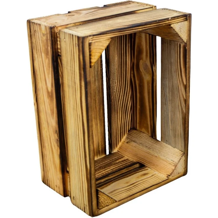 Kistenkolli Altes Land Allzweckkiste Kleine Holzkiste "Frieda" flambiert (Spar-Set) – Bild 3