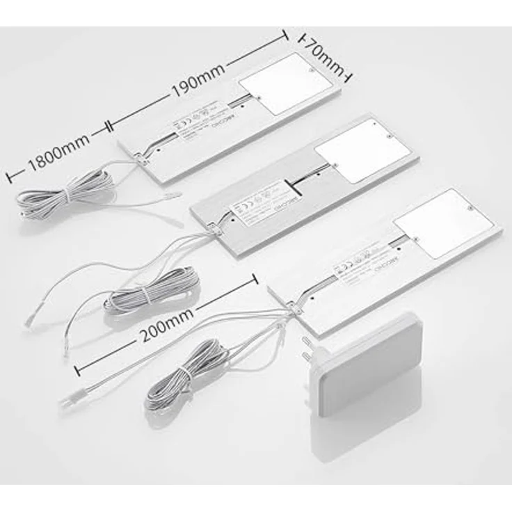 Arcchio Unterschrankleuchte Nortra, Enthalten, 3 x 5 W LED, universalweiß – Bild 3