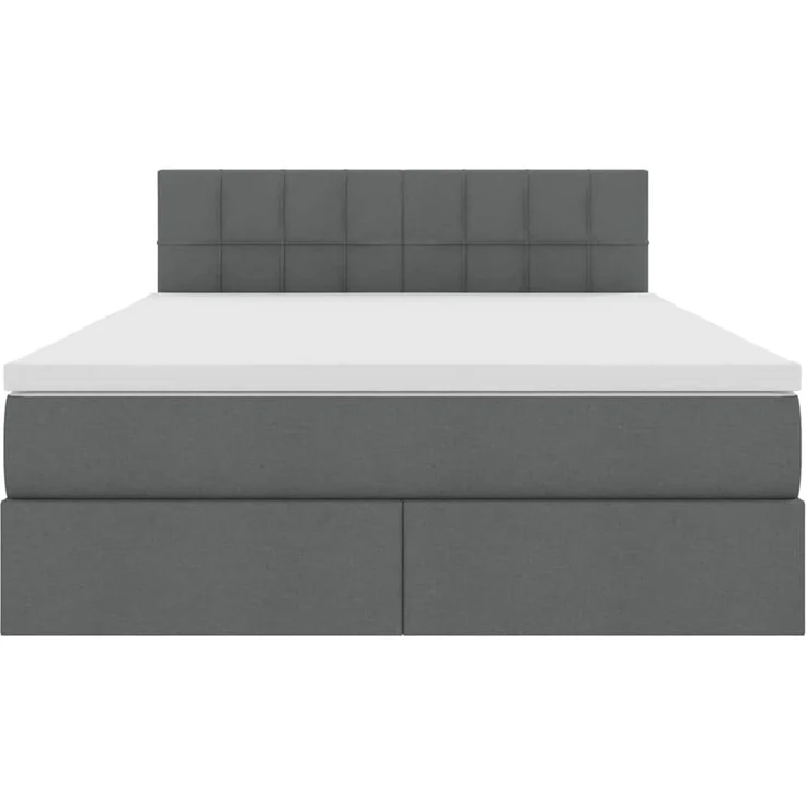 vidaXL LED-Speicherbett mit Matratze Dunkelgrau 140 x 190 cm Stoff 3371143 – Bild 8
