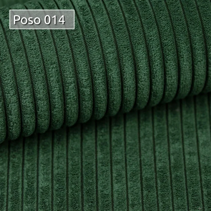 Wohnlandschaft mit Schlaffunktion Totti - U-Form Couch, Schlafsofa mit Bettkasten, Couchgranitur mit Bettfunktion, Big Sofa, Cord Stoff, Wohnzimmer (Grün (Poso 014)) – Bild 7
