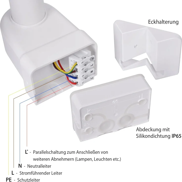 Maxkomfort LED Flutlichtstrahler SUN3200, LED fest integriert, 4000K, Neutralweiß, Außenstrahler – Bild 6