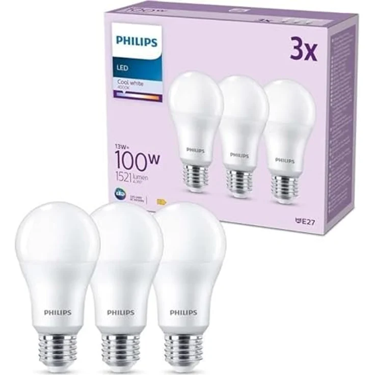 Philips LED Lampe, Kaltweiß, 3-er Pack – Bild 6