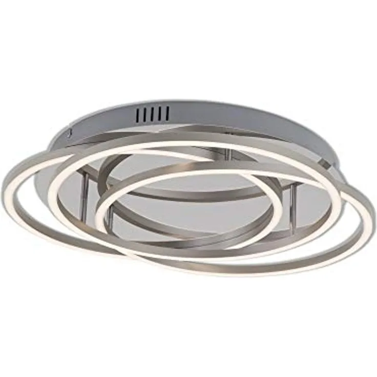 BRILONER Leuchten - LED Deckenleuchte, Deckenlampe dimmbar, inkl. Memoryfunktion, 60 Watt, 4. 800 Lumen, 3. 000 Kelvin, Chrom-Alu, 546x95 mmm (DxH)