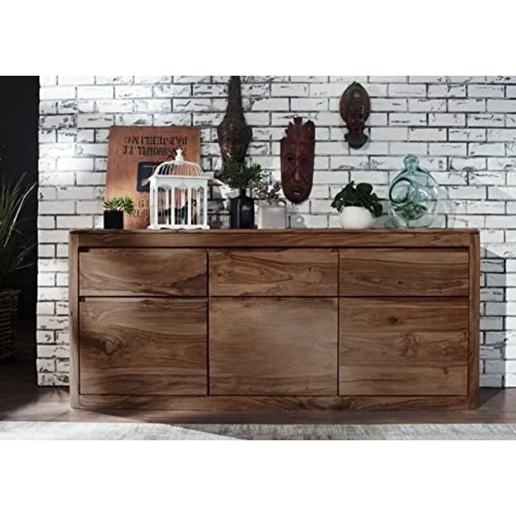 Sideboard Sheesham 185x40x80 smoked cherry gebeizt TORONTO #101 – Bild 4