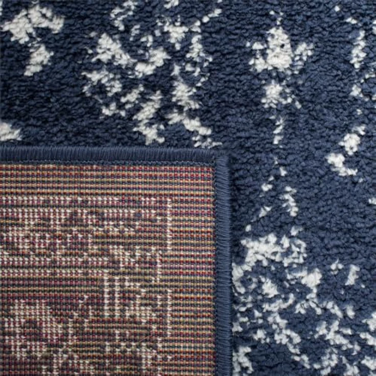 Safavieh Quadratischer Teppich 122x122 cm - Adirondack Collection - Transitional Design, Marineblau & Elfenbein, Pflegeleichte Synthetikmischung, Ideal für Wohnzimmer, Schlafzimmer, Büro – Bild 3