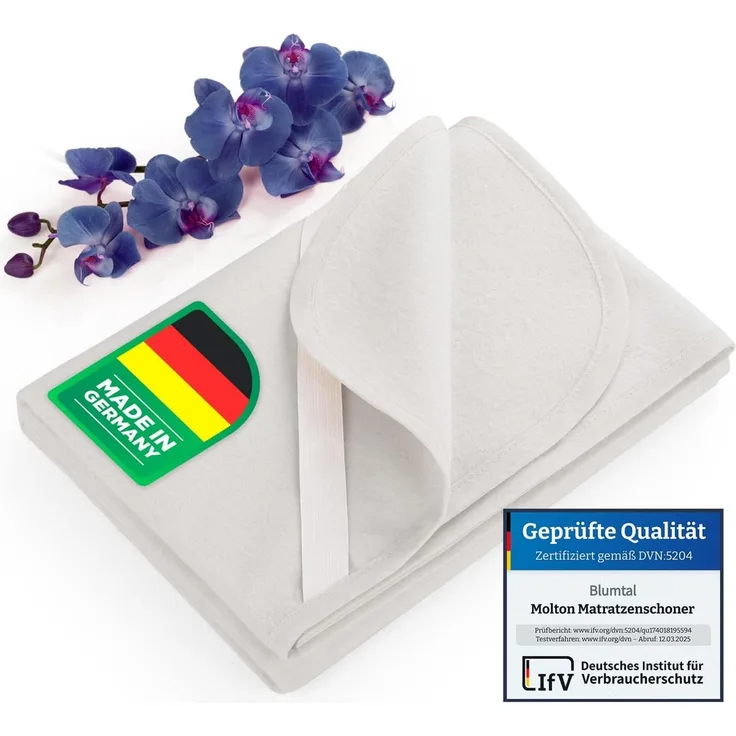 Blumtal® Premium Molton Matratzenschoner 120x200 cm aus 100% Baumwolle - Oeko-Tex zertifizierte Molton Matratzenauflage 120x200 cm - atmungsaktiver Matratzenschutz 120x200 - Matratzenunterlage 120x200