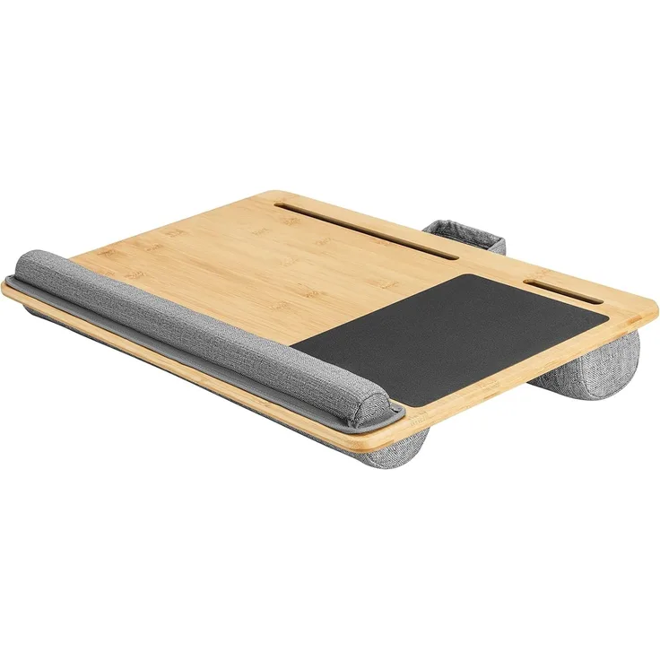 RICOO Laptoptisch LA0035, Laptop-Kissen mit Mauspad Laptop-Ständer Notebook Knietablett Holz