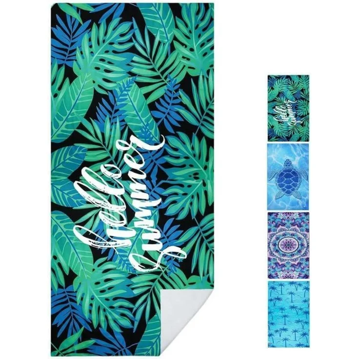 Microfiber Oversized Beach Towel 160x80cm Lightweight Sand Free for Travel Swim – Bild 1