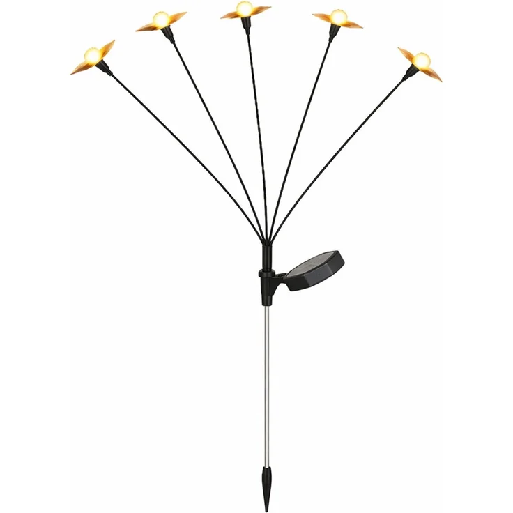 2x LED Solarleuchte, Stecklampe, Schmetterling, H 68 cm – Bild 8