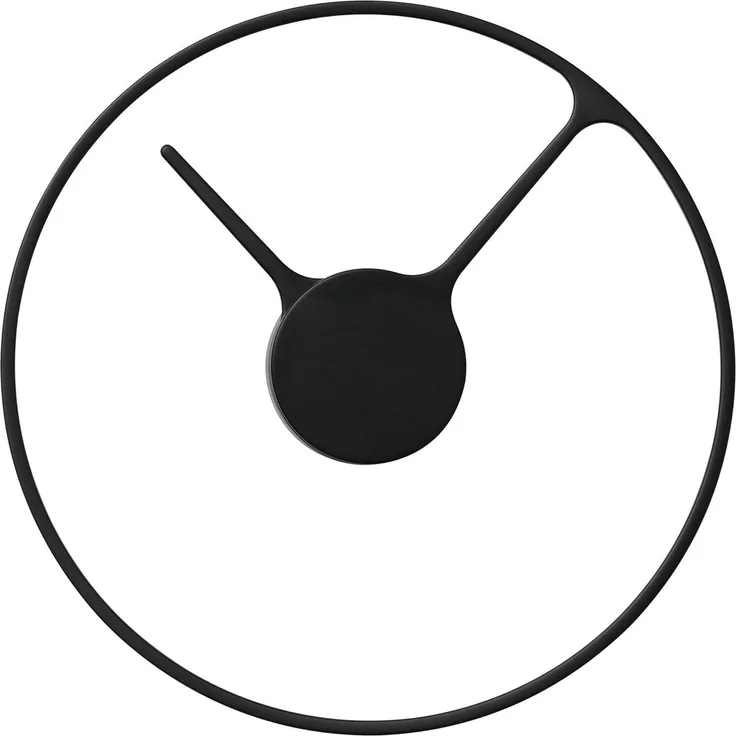 Stelton -Time- Uhr, Designer Uhr, Wanduhr aus Aluminium, Ø30cm, mattschwarz, 851