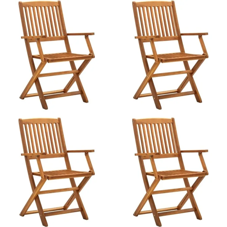 vidaXL Klappbare Gartenstühle 4 Stk. Massivholz Akazie 46338