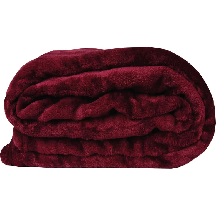 Kuscheldecke "Celina" Aubergine 70x100 cm – Bild 7