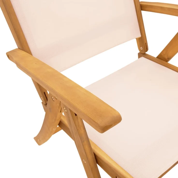 vidaXL Gartenstühle 8 Stk. Klappbar Massivholz Akazie und Textilene 3279237 – Bild 5