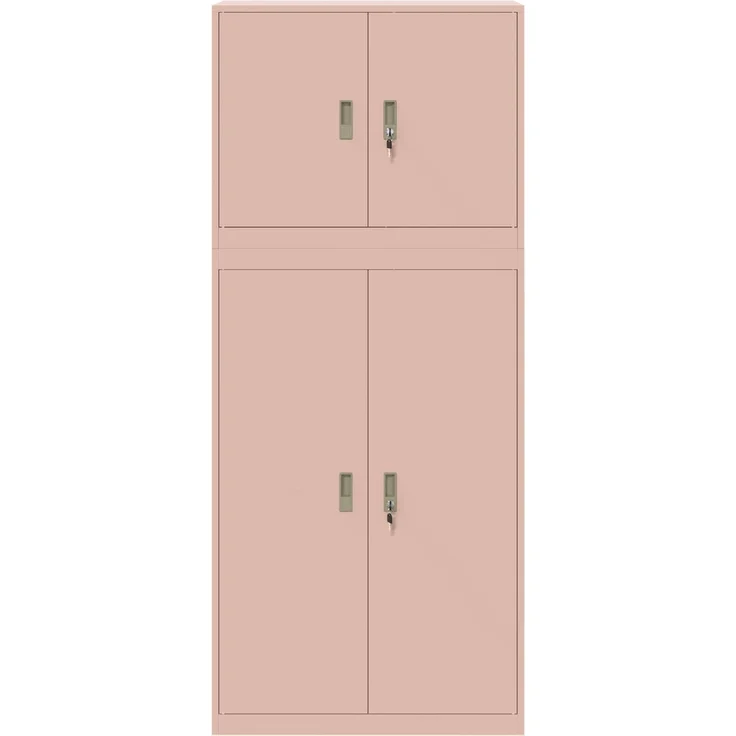 vidaXL Aufbewahrungsschrank 2 stk. Rosa 90 x 40 x 210 cm Stahl 3438724 – Bild 8