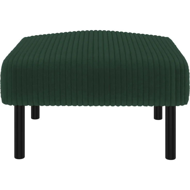 DESVIAE Hocker gepolstert 56x51x39 cm aus Cordstoff Smaragd mit Metallgestell – Bild 7