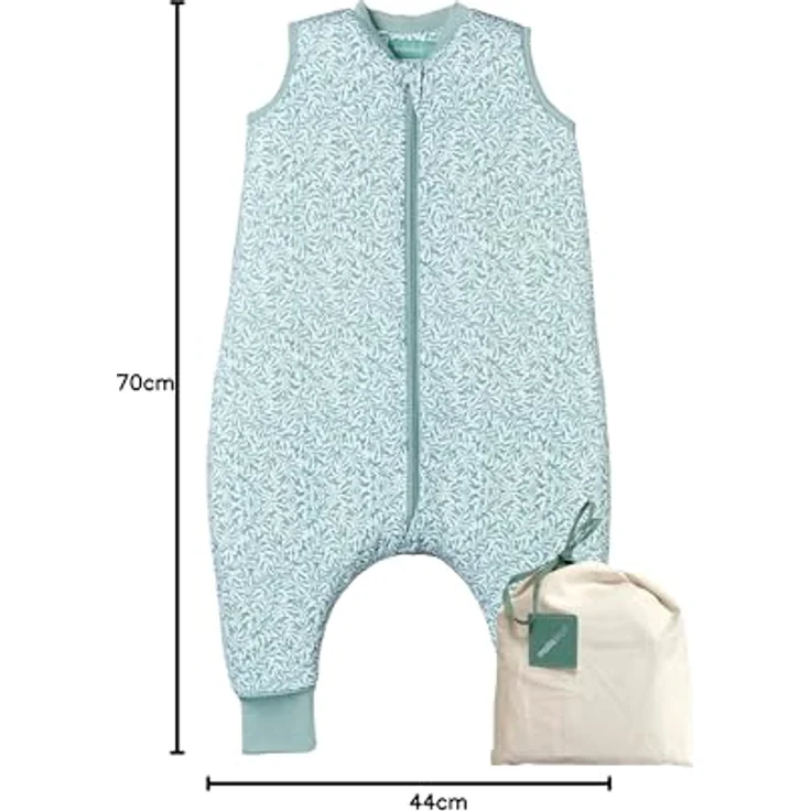 molis&co - Baby Schlafsack mit Füßen - Ideal für Frühling und Herbst - Babyschlafsack mit Füßen 1 tog - Leicht gepolstert - 100% Baumwolle (Oeko-TEX 100), Premium Qualität - INES II (70 cm) – Bild 10
