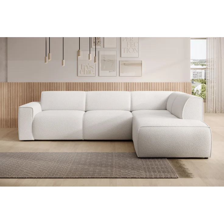 AX LIVING Couch Sofa L Form Didim L Weiß – 292 cm, stilvoll & bequem R – Bild 2