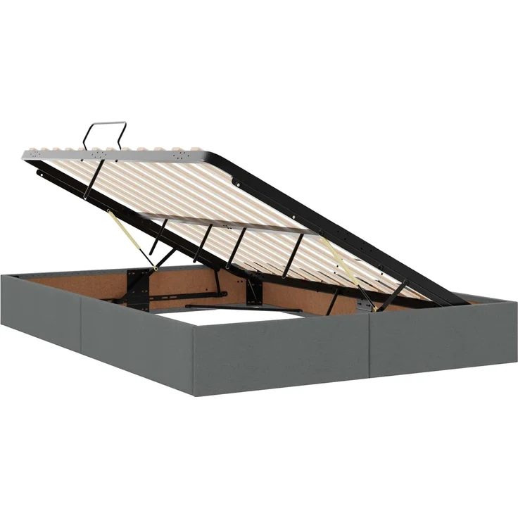 vidaXL Ottoman Bettgestell mit Speicher Dunkelgrau 140 x 200 cm Stoff 3442827 – Bild 6