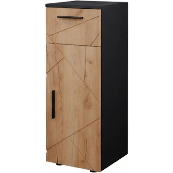 Midischrank Irma Goldkraft Eiche/Anthrazit 30 x 81 cm Vicco