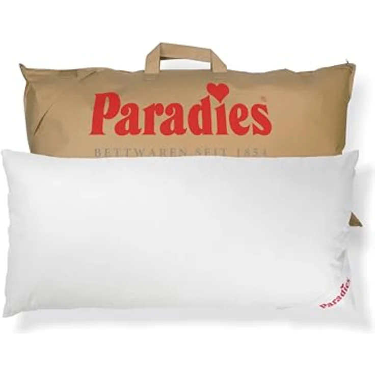 Paradies Kopfkissen Softy Top Bio, Füllung: 100% Polyester, Bezug: 100% Bio-Baumwolle, Bauchschläfer, Seitenschläfer, Rückenschläfer, hergestellt in Deutschland, Füllmengenanpassung durch Reißverschluss – Bild 2