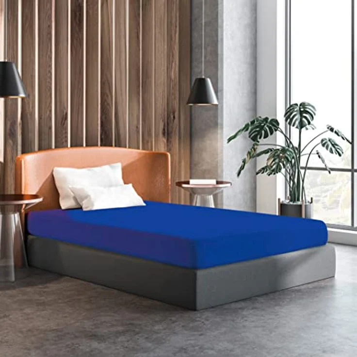 HSC Home-Style-Creation GmbH Spannbettlaken Multifunktions-Spannbettlaken für Boxspring- und Wasserbetten, 100% Baumwolle, Gummizug: rundum, (1 Stück), Mit Rundumgummi für Matratzen bis 50 cm Höhe – Bild 3