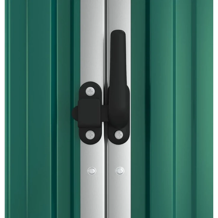 vidaXL Gerätehaus Grün 225x89x161 cm Verzinkter Stahl 316213 – Bild 6