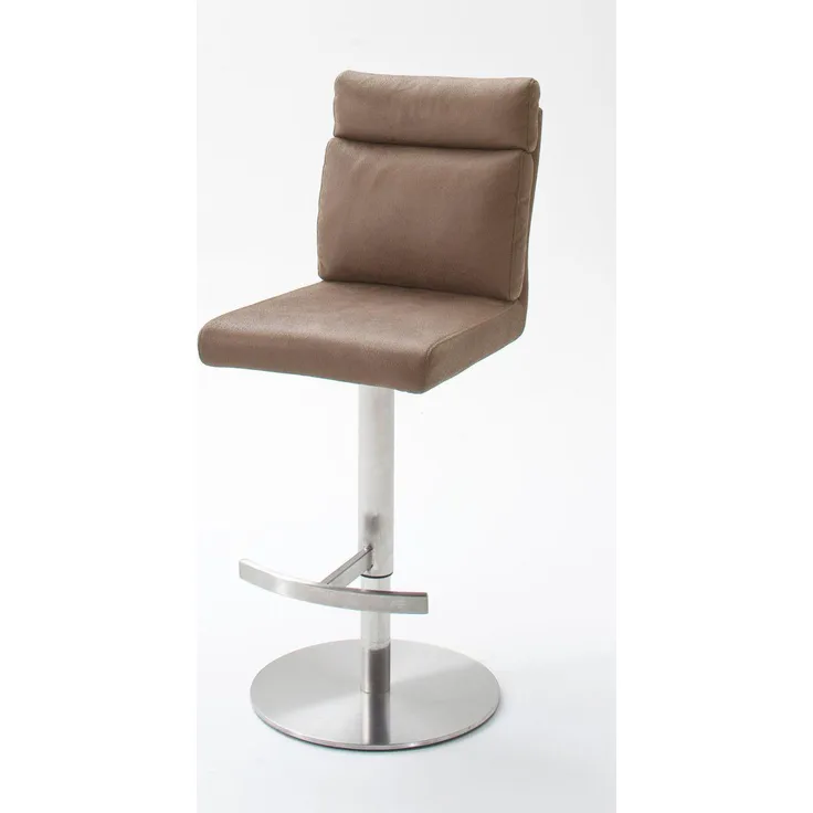 Barstuhl 'Rabea' sand Vintage Lederlook höhenverstellbar