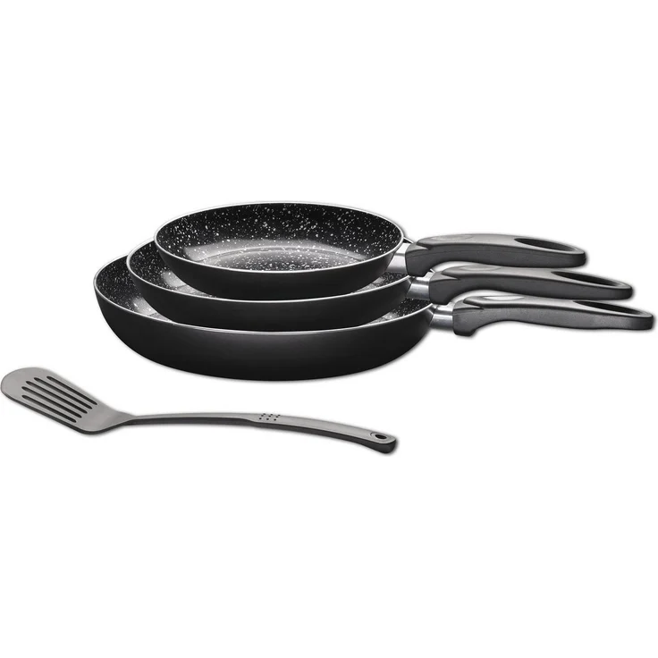 KING Pfannen-Set, Aluminium (Set, 4-tlg, je 1x Bratpfanne Ø 20 cm - H. 3,5 cm, Ø 24 cm - 4 cm, Ø 28 cm, 5 cm), Induktion – Bild 1