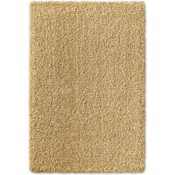 TaraCarpet Langflor-Teppich Ragolle Twilight, rechteckig, Höhe: 60 mm, Shaggy Hochflorteppich gold Wohnzimmer Schlafzimmer 080x150