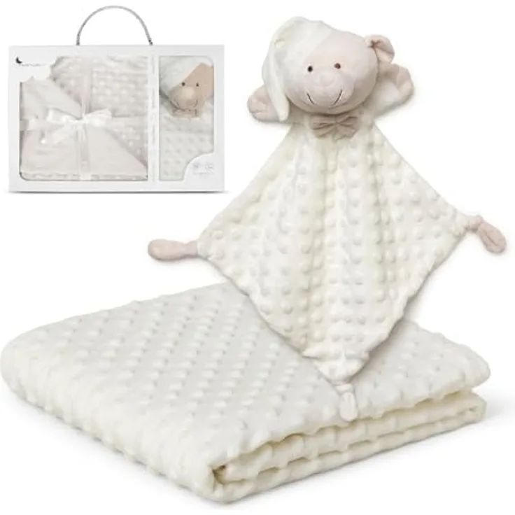 Interbaby PD001-05 Babydecke mit beigem doudou Bear, beige, 0. 72 kg