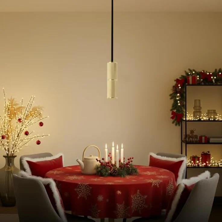 Brilliant Pendelleuchte Marty, GU10, 350 lm, schwarz mit goldenem Schirm, dimmbar – Bild 2