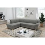 DOMO Collection Ecksofa Panama, klassisches Ecksofa in L-Form, Eckcouch, Sofa Couch, Ecke mit Schlaffunktion 254x186 cm in dunkelgrau