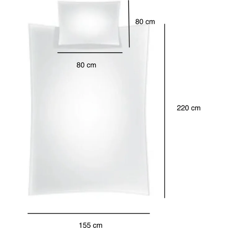 Renforce Bettwäsche mit Reißverschluss - Wendebettwäsche aus 100% Baumwolle, Karo- und Linienmuster 155x220 cm + 80x80 cm – Bild 3