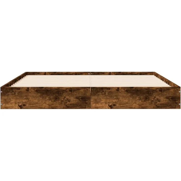 vidaXL Bettgestell ohne Matratze Räuchereiche 120x190 cm Holzwerkstoff 842053 – Bild 3