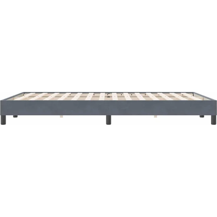 vidaXL Boxspringbett ohne Matratze Dunkelgrau 160x220 cm Samt 3315880 – Bild 6