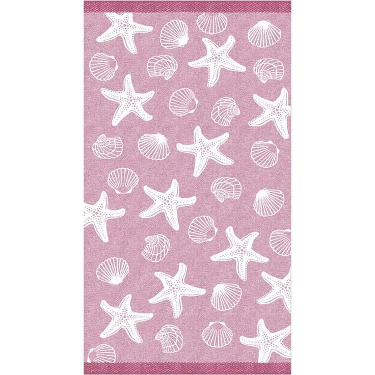 Delindo Lifestyle Strandtuch MIAMI, Frottee, Baumwolle, Frottier (1-St), mit Muschelmotiv in 3-D-Optik – Bild 1