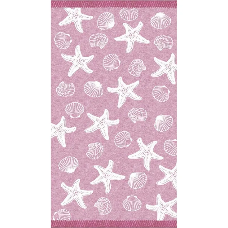 Delindo Lifestyle Strandtuch MIAMI, Frottee, Baumwolle, Frottier (1-St), mit Muschelmotiv in 3-D-Optik